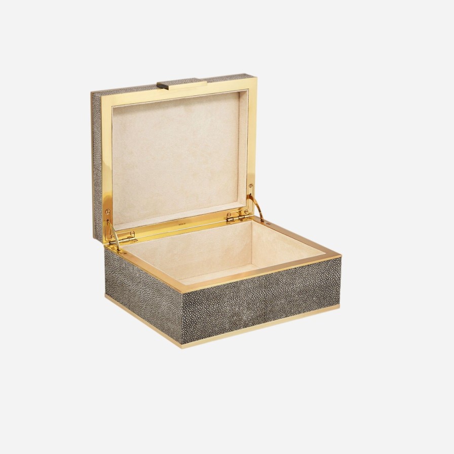 Home Accessories Aerin | Classic Shagreen Medium Box Chocolate