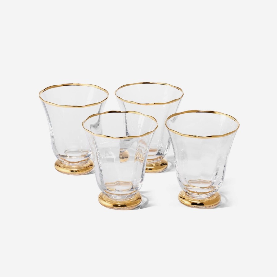 Dining Aerin | Sophia Gold Rimmed Tumblers-Set Of 4