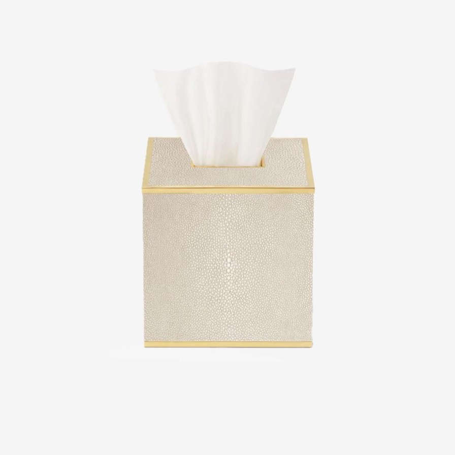 Home Accessories Aerin | Classic Shagreen Tissue Box Cover Wheat