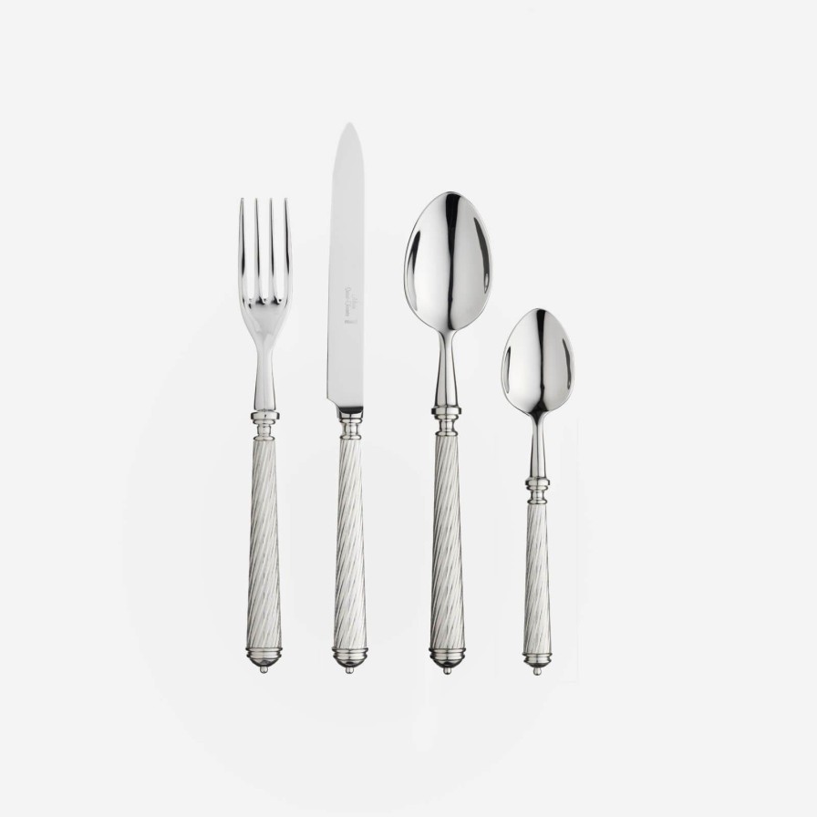 Dining Alain Saint-Joanis | Cable 4-Piece Silver Plated Cutlery Set