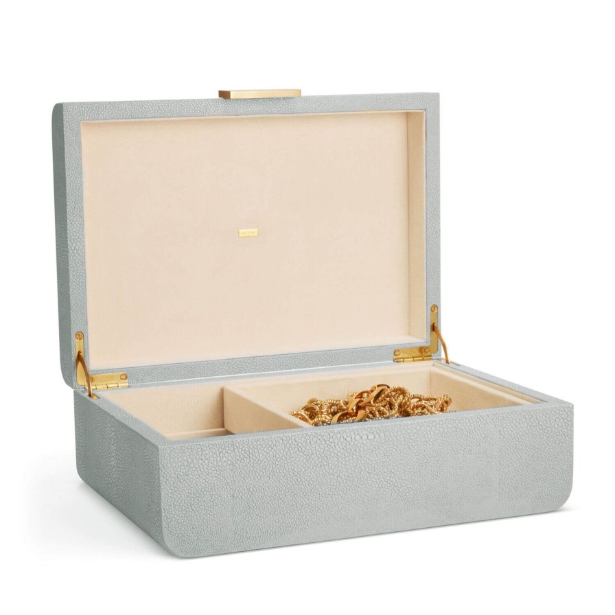 Home Accessories Aerin | Modern Shagreen Large Jewellery Box Dove