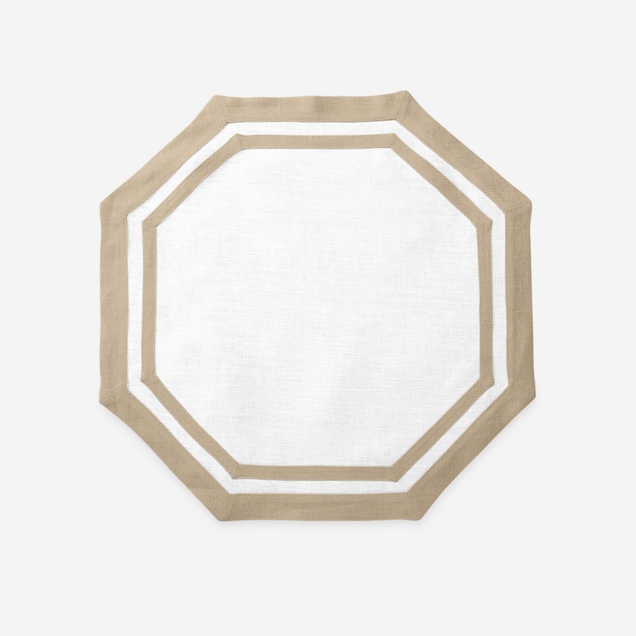 Dining Matouk | Set Of Four Octagon Placemats Oat