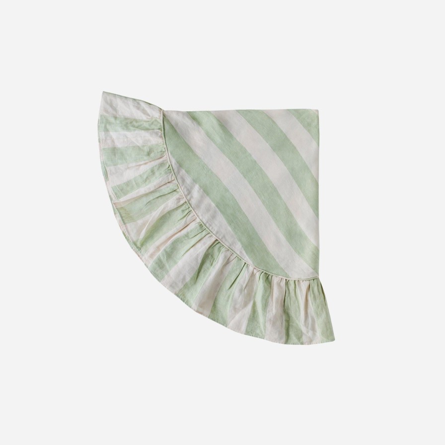 The Tabletop Edit Projektityyny | Sirkus Stripe Frill Round Tablecloth Pistachio