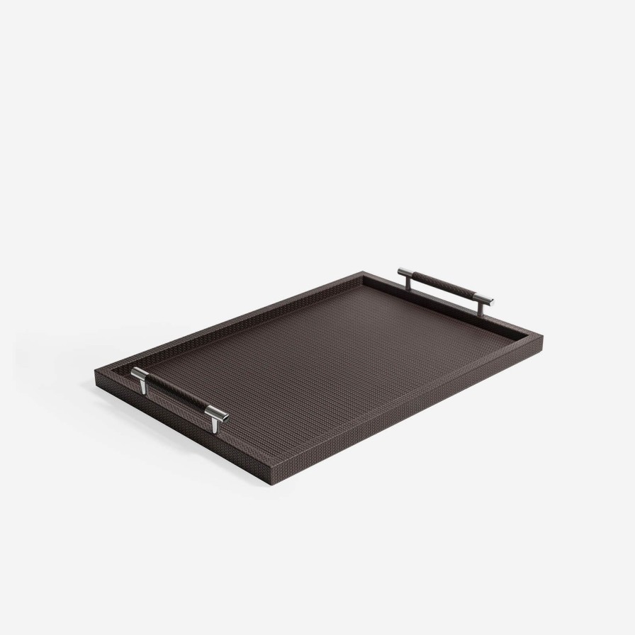 Dining Pinetti | Dedalo Medium Rectangular Tray Tobacco