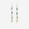 Dining Bable for Bonadea | Blue Bird Hand-Painted Candle-Set Of 2