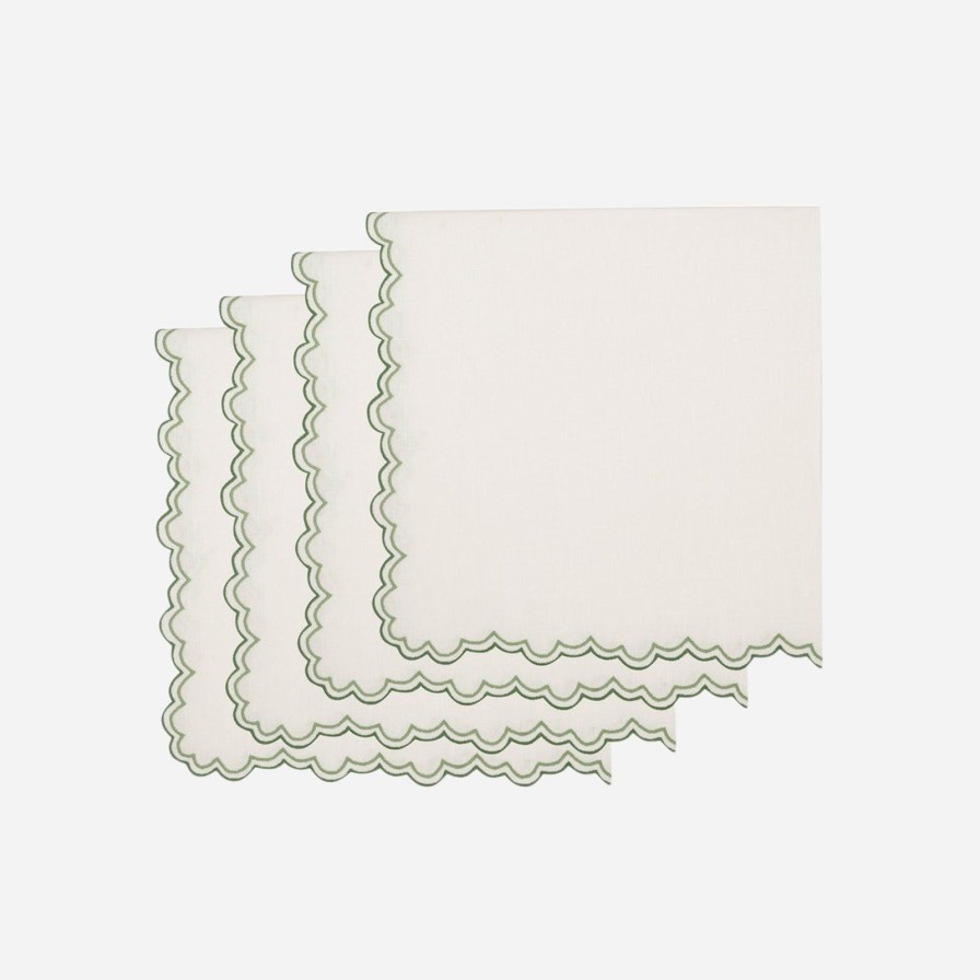 Dining Los Encajeros | Willow Green Napkin-Set Of 4