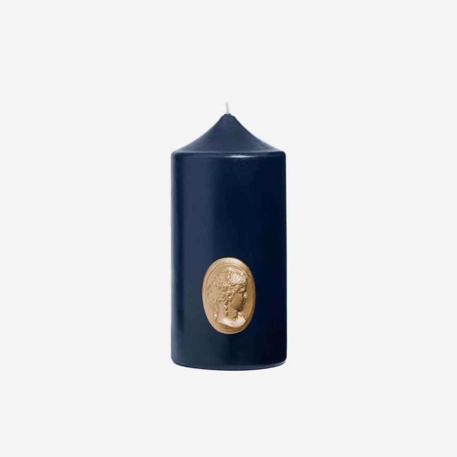 Home Accessories Cire Trudon | Cameo Pillar Candle Navy