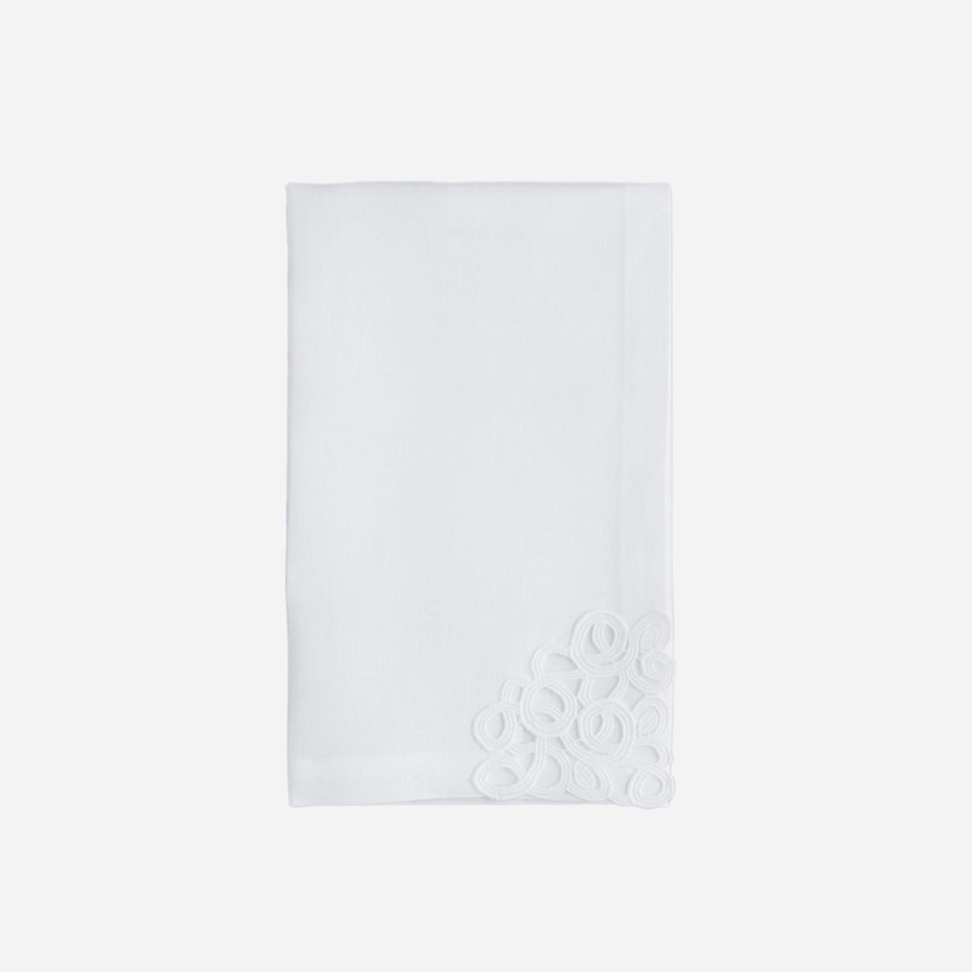 Dining Weissfee | Florence White Lace Corner Napkin