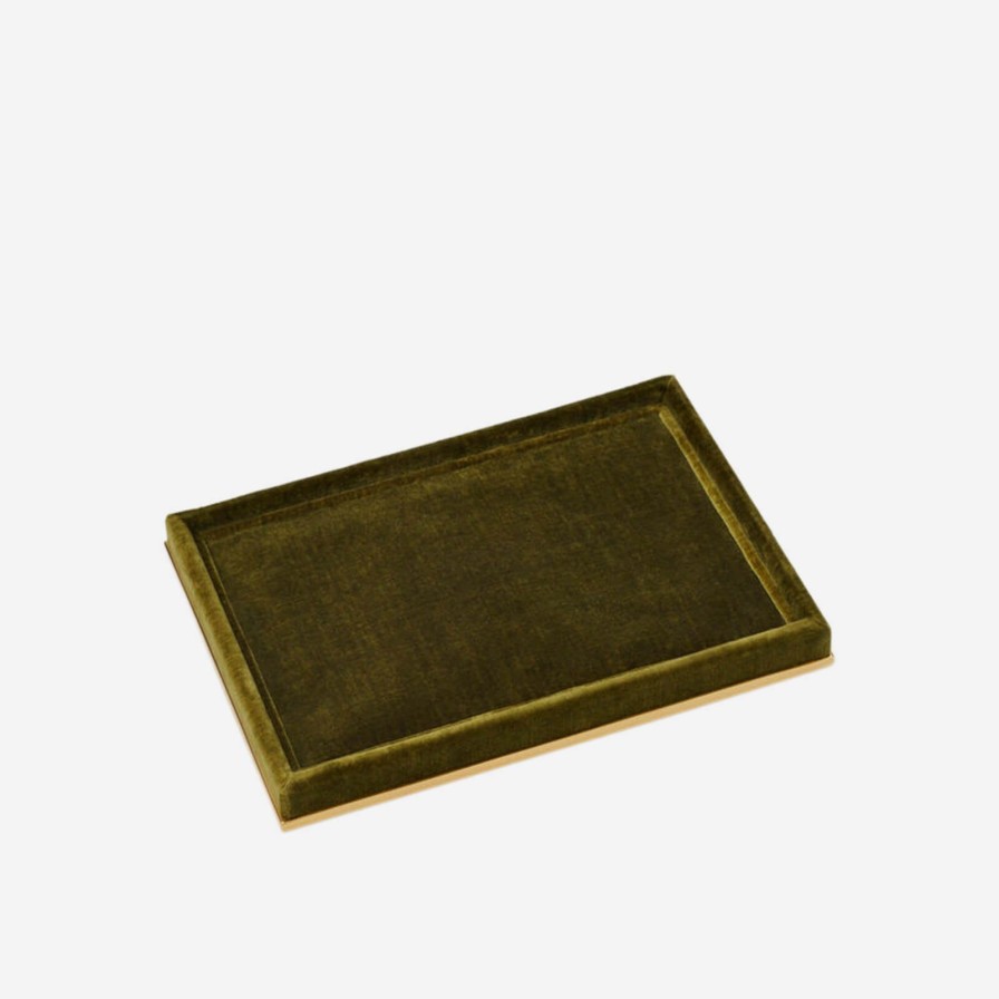 Home Accessories Aerin | Valentina Velvet Tray Moss