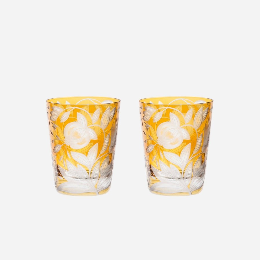 Glassware & Barware Artel | Verdure Medium Tumbler Amber-Set Of 2