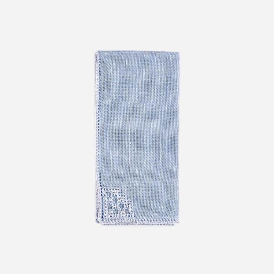 Dining Bonadea | Mozzano Embroidered Napkin Blue