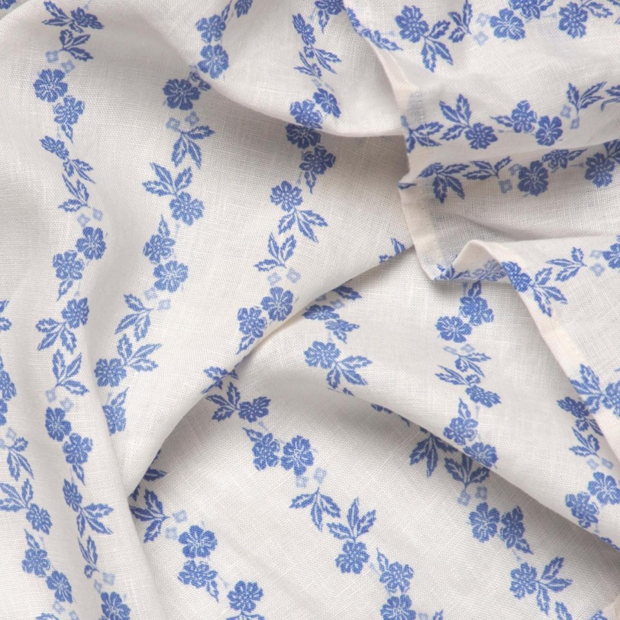 The Tabletop Edit Projektityyny | Seppele Stripe Frill Tablecloth Cornflower