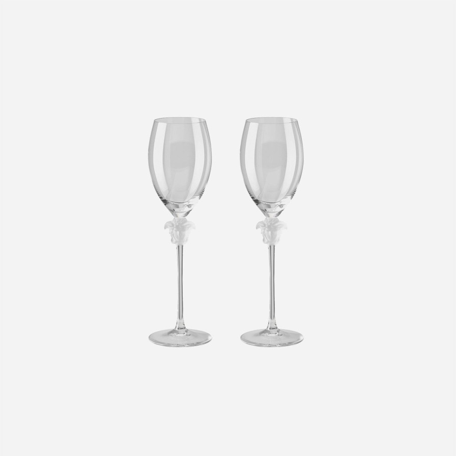 Glassware & Barware Versace for Rosenthal | Medusa Lumiere Pair Of White Wine Glasses